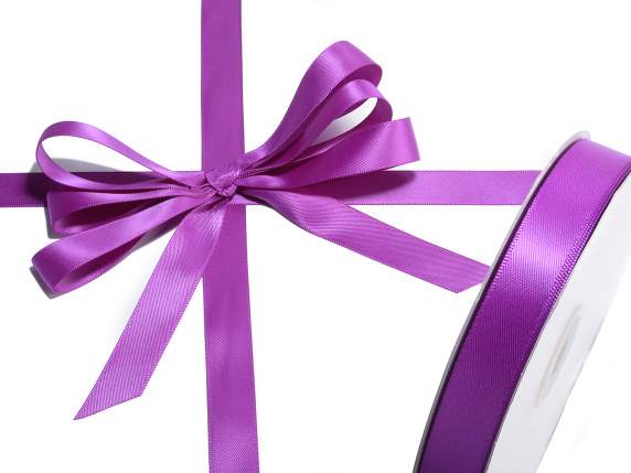 Nastro doppio raso 15mm viola orchidea
