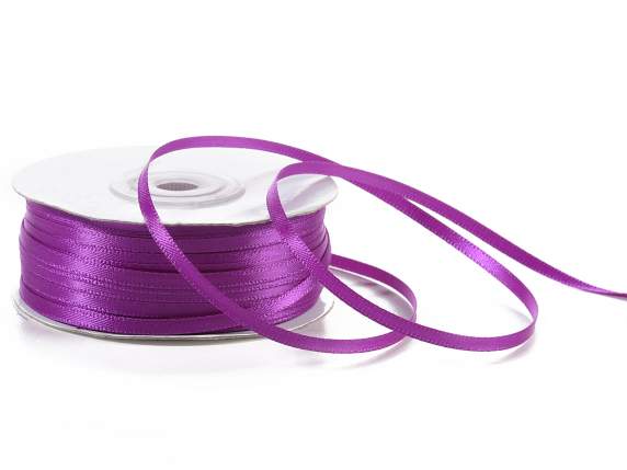 Nastro doppio raso 3mm viola orchidea