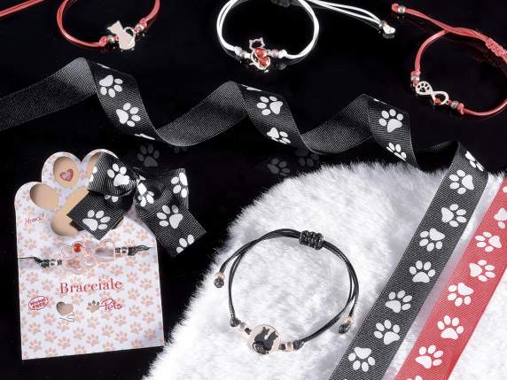 Nastro in grosgrain con zampette