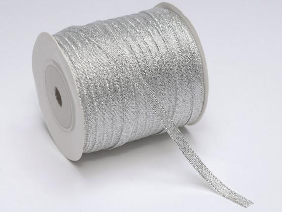Nastro lamè argento 7 mm