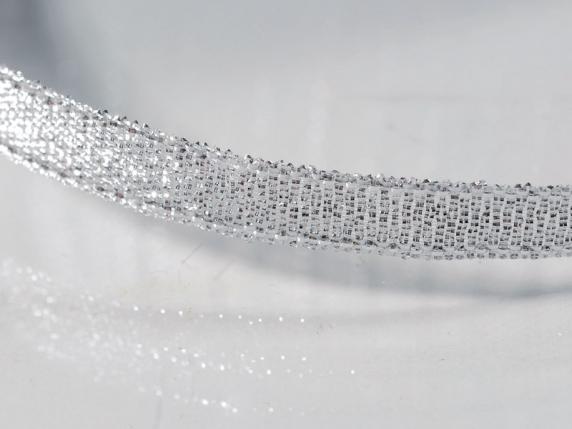Nastro lamè argento 7 mm