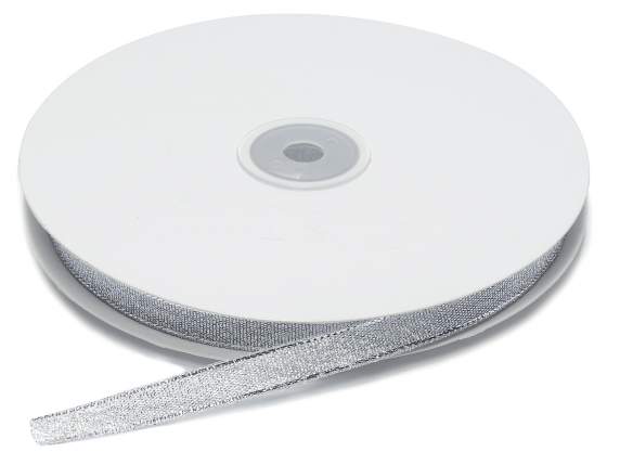 Nastro lamè argento 10 mm