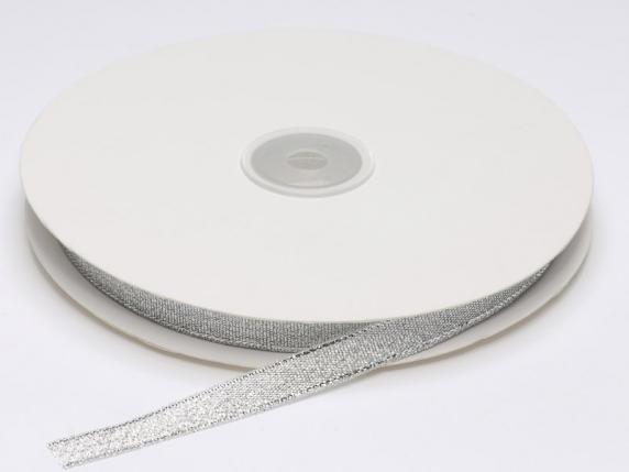 Nastro lamè argento 10 mm