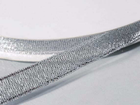 Nastro lamè argento 10 mm