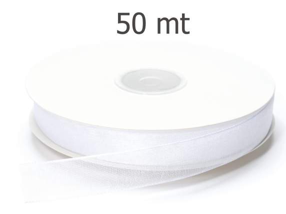 Nastro organza 15mm bianco neve