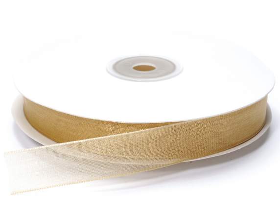 Nastro organza champagne 15mm x 50mt