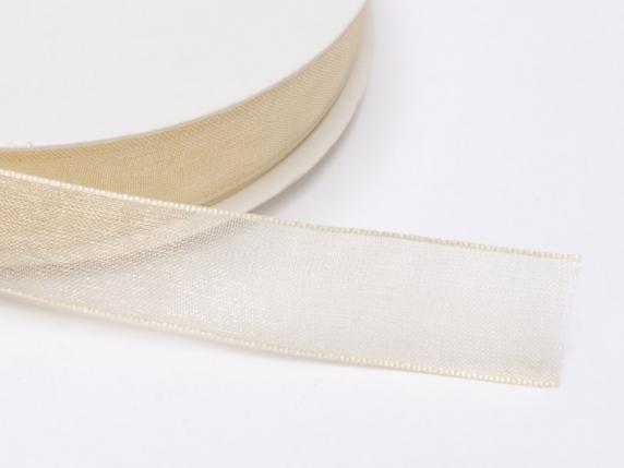 Nastro organza 15mm ecrù