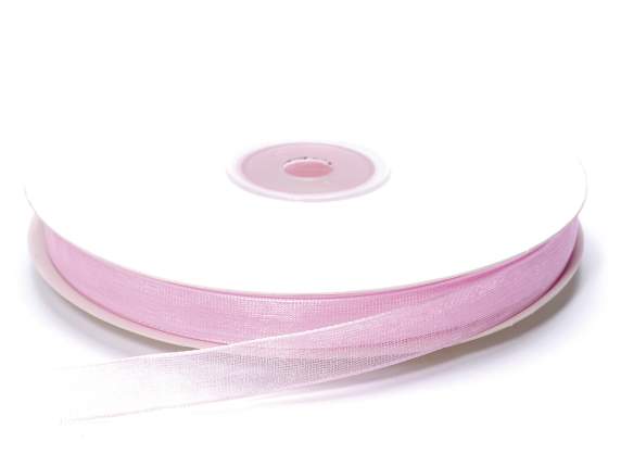 Nastro organza 10mm rosa confetto