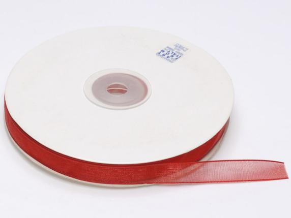 Nastro organza 10mm rosso fragola