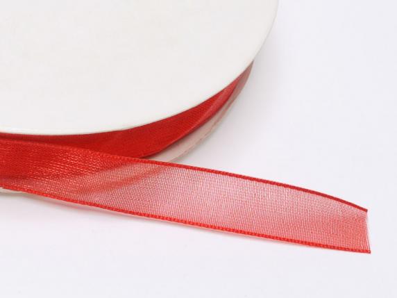 Nastro organza 10mm rosso fragola