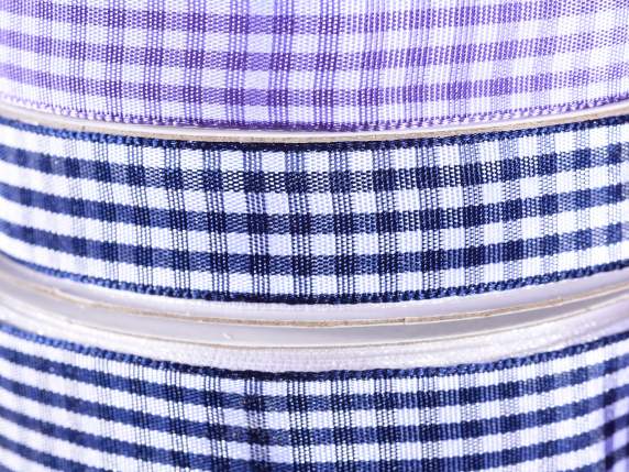 Nastro a quadretti 15mm blu notte