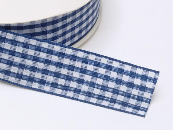 Nastro a quadretti 25mm blu notte