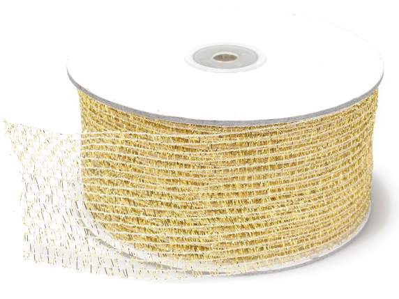 Nastro rete modellabile oro 60 mm