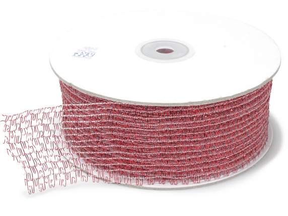 Nastro rete modellabile rosso 45mm x 25mt