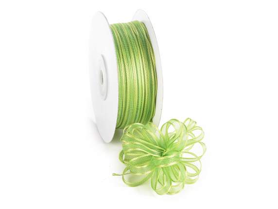 Nastro velo 6mm con tirante verde mela