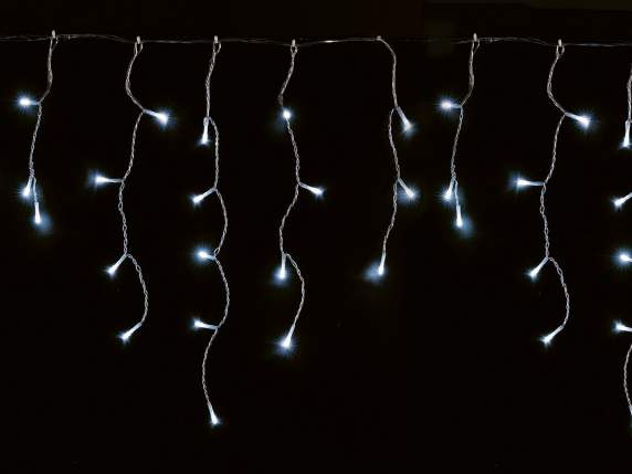 Luce pioggia 60 fili pendenti 228 LED bianco 6x 0,5m H