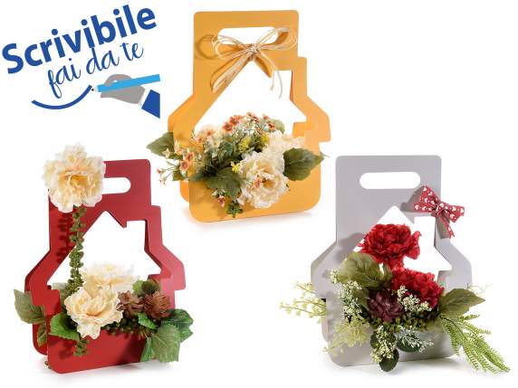 Cestino portafiori Family in carta semi idrorepellente