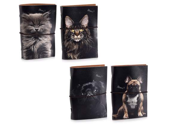 Portatessere similpelle 20 scomparti Black Animal