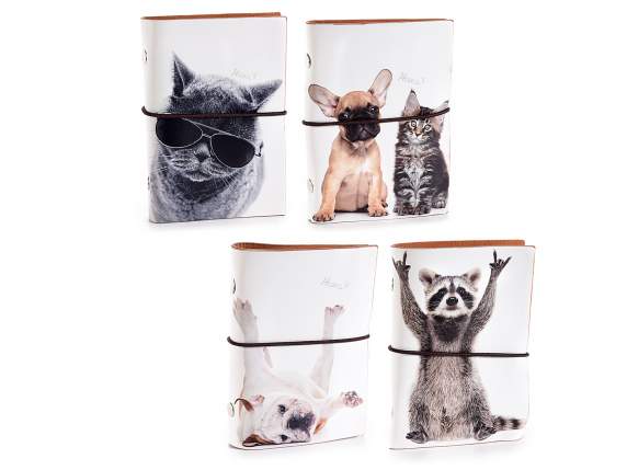 Portatessere similpelle 20 scomparti Funny Animal