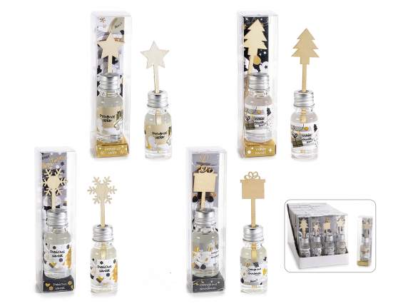Mini profumatore ambiente 10ml con stick natalizio in espo