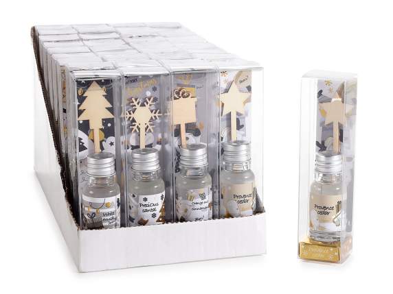 Mini profumatore ambiente 10ml con stick natalizio in espo