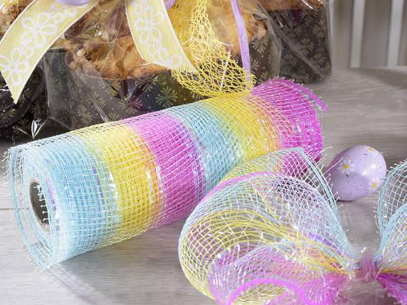 Rotolo rete decorativa color arcobaleno