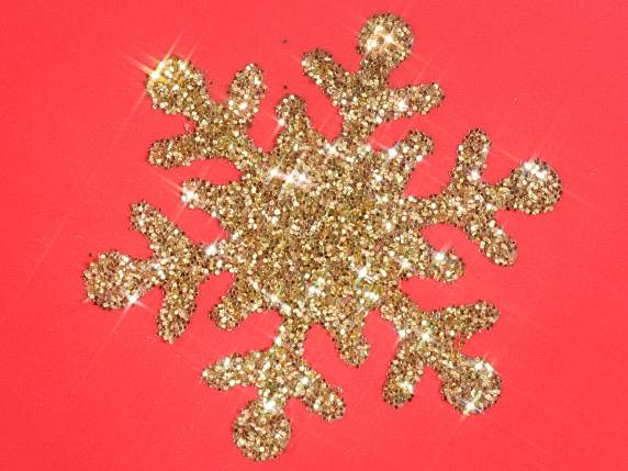 Sacchetto in carta colorata con decori natalizi  e glitter