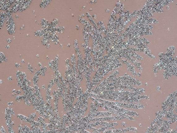 Sacchetto carta colorata c-manici in raso decori glitter 3D