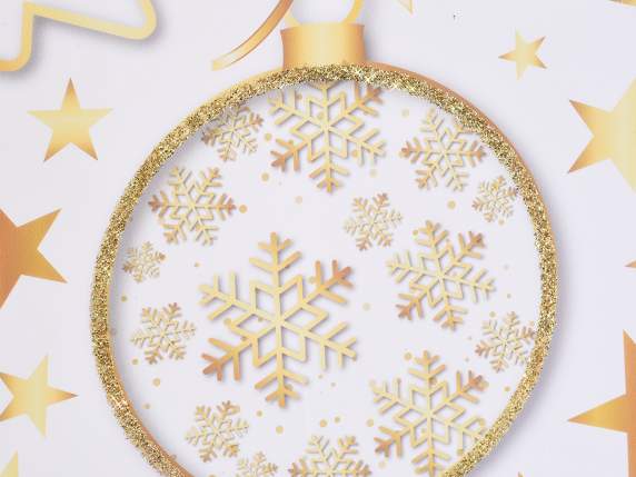 Sacchetto - busta natalizia maxi in carta con glitter