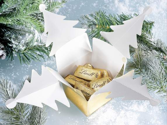 Scatola in carta con chiusura ad Albero di Natale