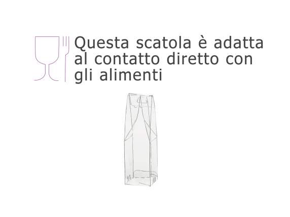 Scatola rettangolare alta in PET - uso alimentare