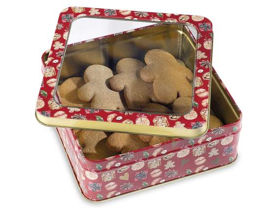 Set 3 scatole in metallo con decori dolci natalizi