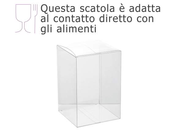 Scatola rettangolare in PET - uso alimentare