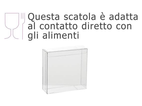Scatola quadrata in PET - uso alimentare