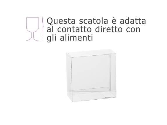 Scatola quadrata in PET - uso alimentare