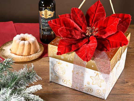 Stella di Natale in velluto con gambo e petali modellabili