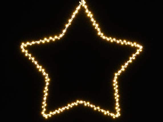 Stella luminosa c-225 luci led bianco caldo da appendere