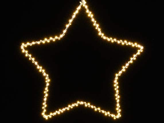 Stella luminosa con 225 luci led bianco caldo da appendere