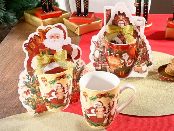 Tazza in porcellana 300ml con Babbo Natale