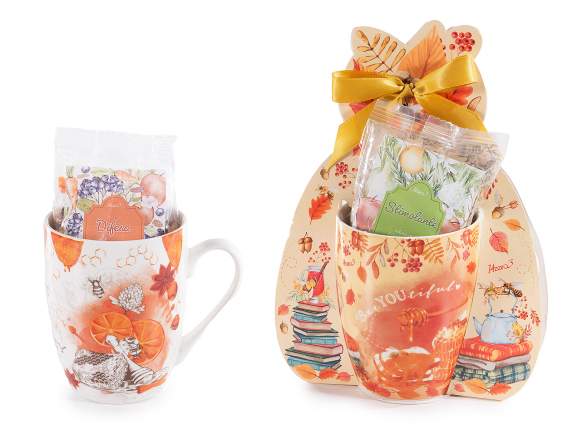 Infuso per tisana 40g in tazza porcellana in conf regalo