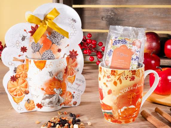 Infuso per tisana 40g in tazza porcellana in conf regalo