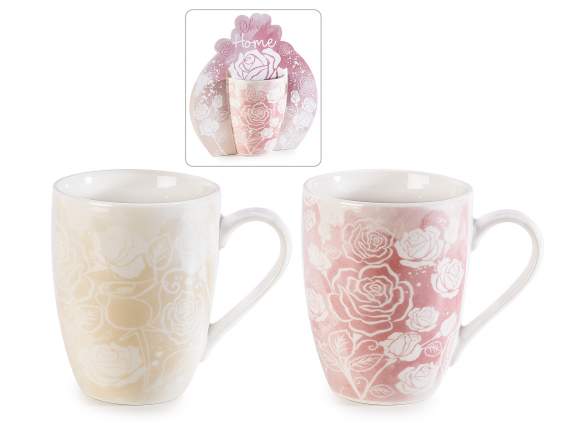 Tazza in porcellana Rose Cuori in confezione regalo