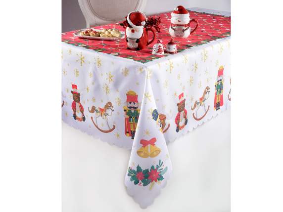Tovaglia rettangolare antimacchia Vintage Christmas
