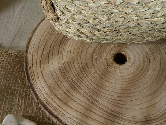 Tronchetto- alzatina - sottopiatto a fetta dalbero in legno