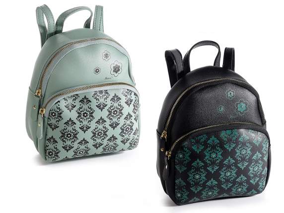 Zainetto in similpelle Winter patterncon doppia tasca