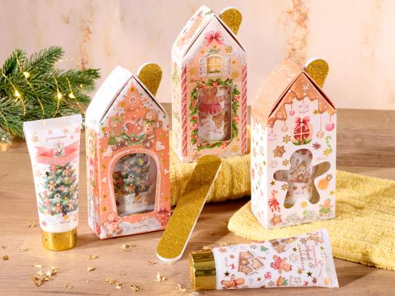 Set de regalo de Navidad con crema de manos de 40 ml y lima