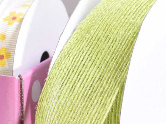 Apple green jute ribbon