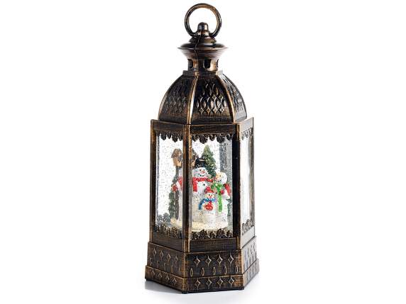 Lanterna decorativa LED cu sclipici în micare