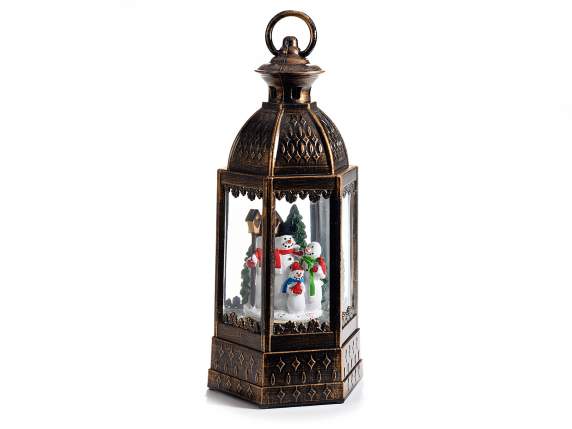 Lanterna decorativa LED cu sclipici în micare