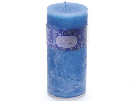 Large cadet blue candle